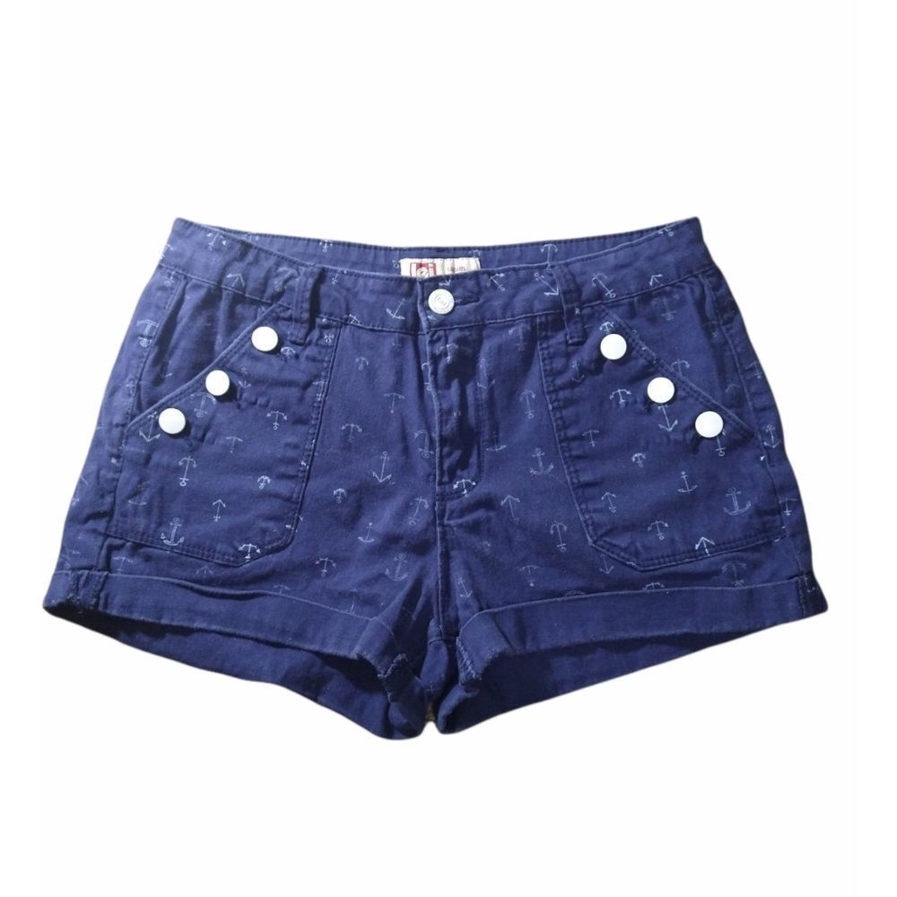 L.e.i. Anchor Tatum High Rise Blue Shorts Size 9